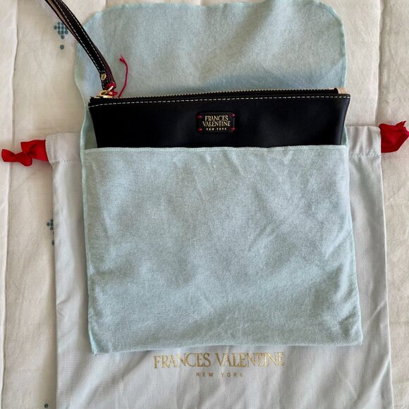 Frances Valentine Black Wristlet (with dustbags, care card, etc.) - Picture 6 of 9